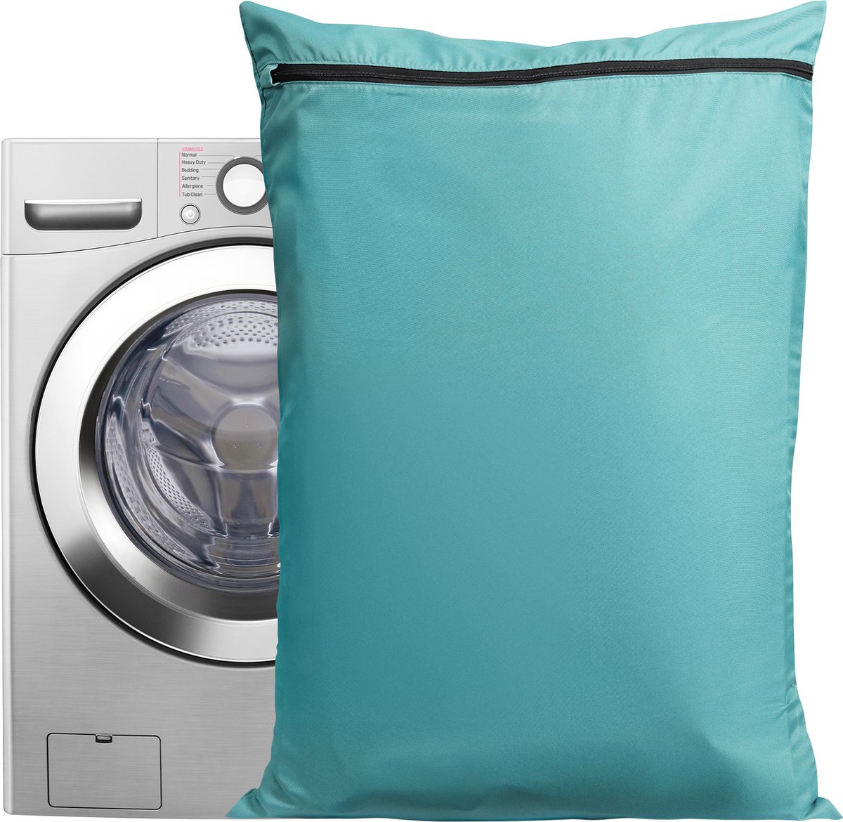 Goedkoopste Navaris waszak groot voor huisdierwasgoed - Wasnet met rits - Haarvanger wasmachine voor wasgoed met dierenharen - Wastas van 70 x 100 cm - Blauw