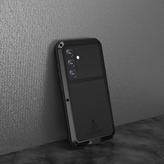 Coque Samsung Galaxy S24 - Love Mei - Metal Extreme Protection Case - Zwart - Étui de Protection pour Samsung Galaxy S24