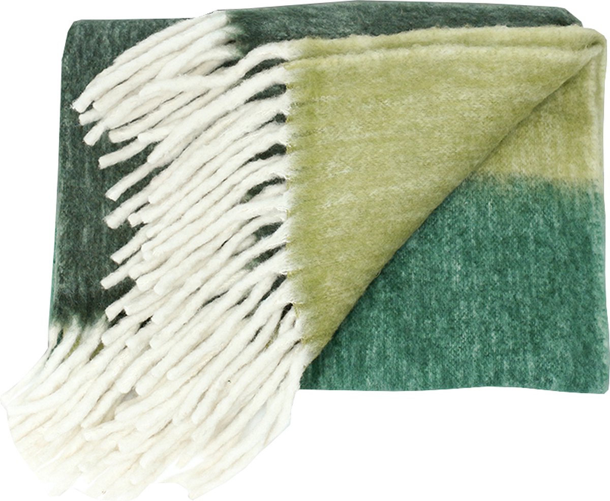 Plaid blanch green 130 x 170 cm