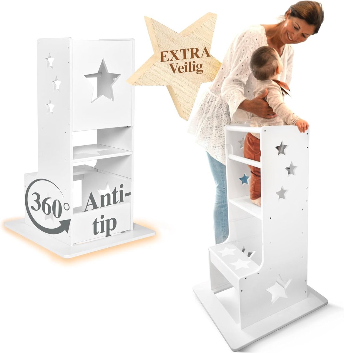 Solacis Leertoren opvouwbaar - Montesorri - Learning tower - Leertoren - Keukenhulp - Must have!