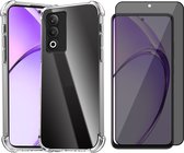 Coque pour Oppo A80 - Protecteur d'écran de confidentialité Glas à couverture complète - Antichoc Transparent