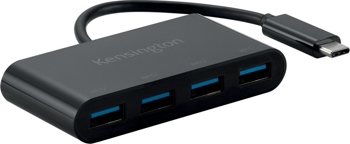 Kensington USB-C® hub - 10Gbps 4-Port Hub - Geschikt voor Windows/ Macbook/ Chrome/ Universeel