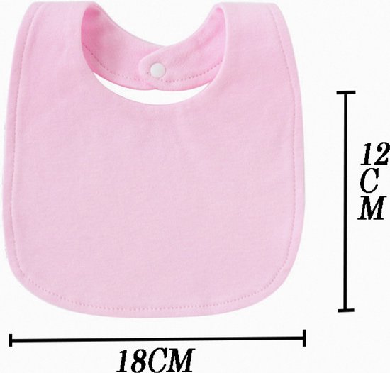 Slabbetjes - Baby Slabbetjes - 8-pack - badstof - Roze Tinten - Zachte Slabbertjes - Zacht en Makkelijk Wasbaar - Ideaal voor Eten, Knutselen en Spelen - met klittenband slabbetje van $ — afbeelding 5