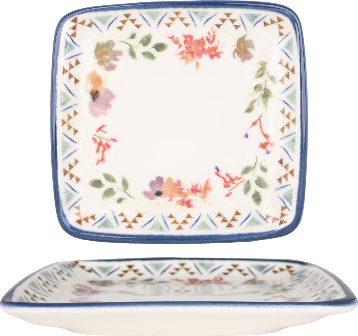 Bonna Serveerschaal - Spring - Porselein - 15x14 cm - set van 2
