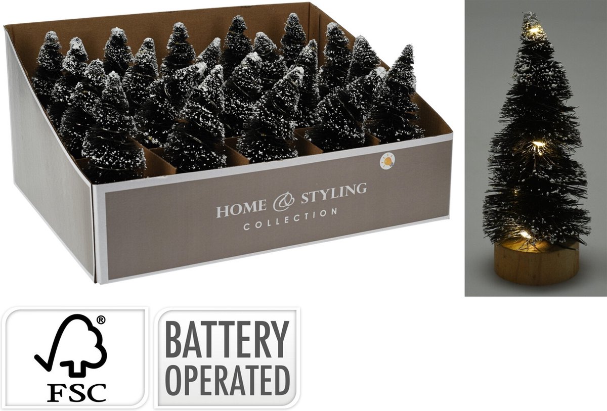mini kerstboom - kleine kerstboom met verlichting - per 2 stuks – foto 3