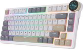 Bol.com Royal Kludge RK N80 - Mechanisch Gaming Toetsenbord - RGB - Met Display - Foam Touch - Bluetooth - Hot Swappable Switch ... aanbieding