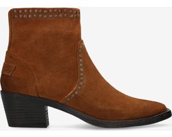 Shabbies Amsterdam Enkellaars Wieke Vintage Cognac - Maat 41 - Dames Laarzen