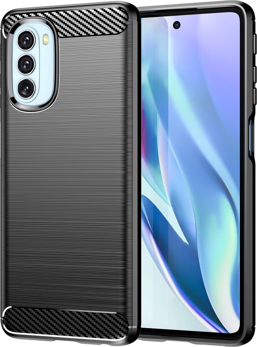 Cazy hoesje geschikt voor Motorola Moto G51 5G - Rugged TPU - Zwart
