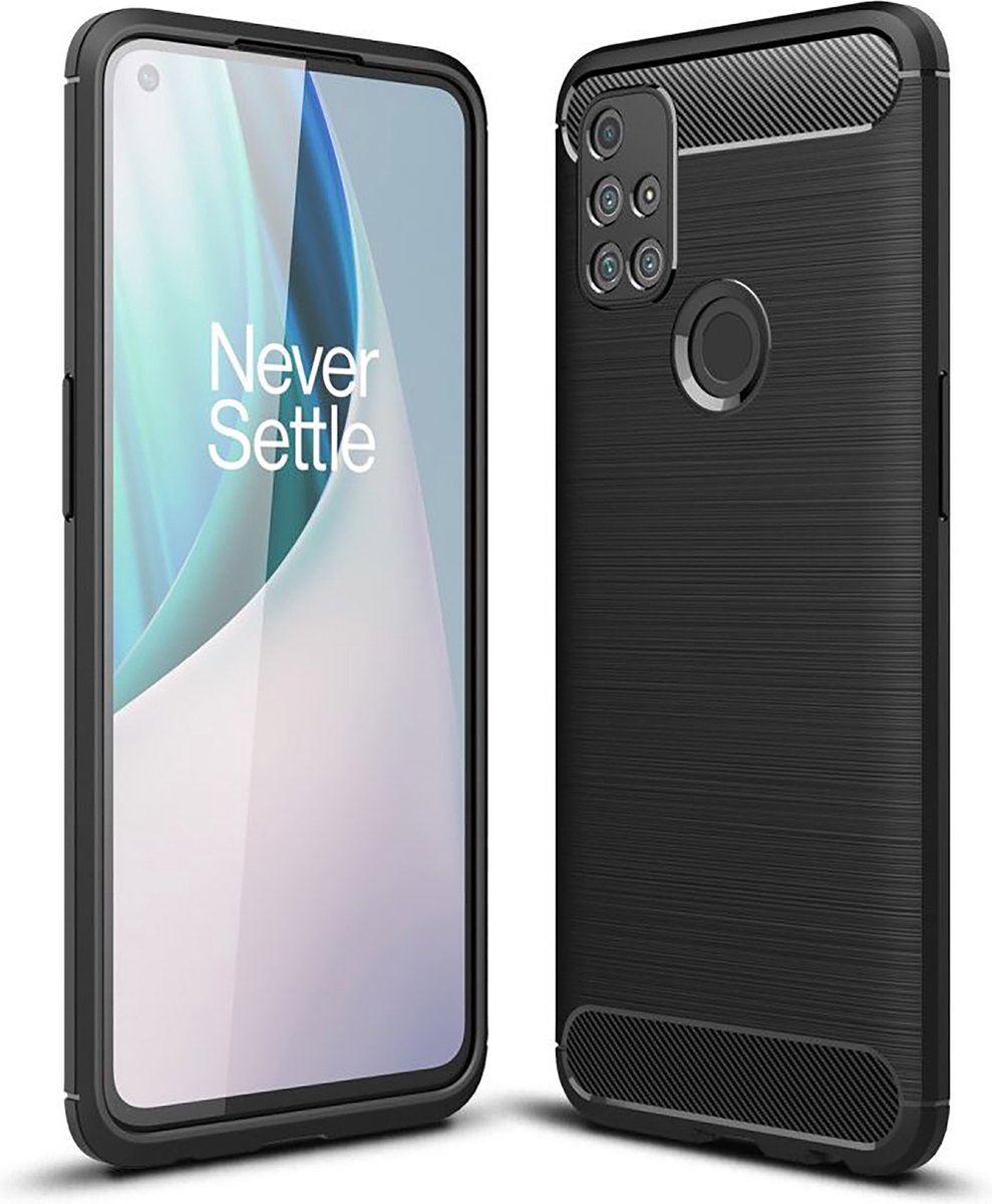 Cazy hoesje geschikt voor OnePlus Nord N10 - Rugged TPU - Zwart