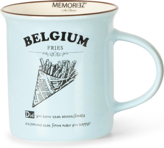 Memoriez Story Mug België Grandes Frites Blue Set de 2 x 250ML