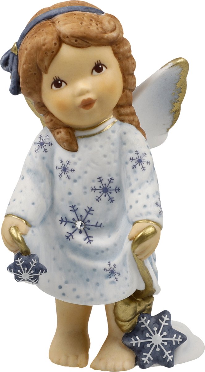 Goebel: Nina & Marco Goebel - Nina & Marco | Decoratief beeld Engel Winterse magie | Porselein - 10cm Divers