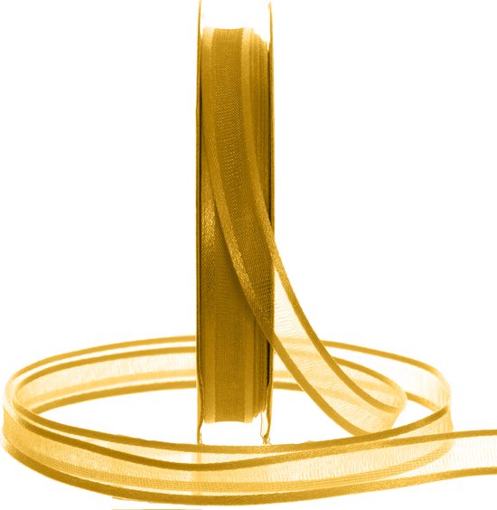 Ruban en organza avec bordure satin 20m x 10mm | ruban d'organza | ruban d'emballage | emballage cadeau | décoration | décoration | passe-temps | artisanat