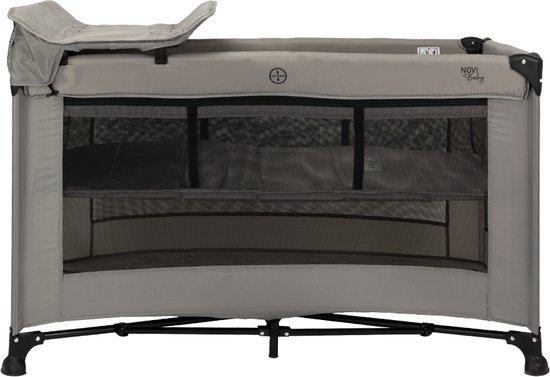 Novi Baby® Kiki Luxe - Campingbed - Sand - reisbed - Inclusief transporttas - Inclusief verschoonblad - Inclusief bodemverhoger