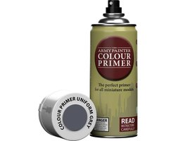 Army Painter Colour Primer - Uniform Grey 400 mL, Acryl Nevelverf voor Tafel Roleplaying, Bordspellen, en Wargames Miniatuur Modelbouw