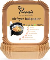 PREPAIR - Airfryer bakpapier - Vierkante papieren filters- Airfryer accesoires XL/XXL