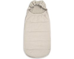 Lodger Bunker - Teddy voetenzak voor autostoel & kinderwagen - Creme