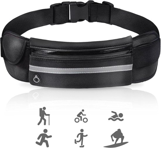 Dutch Shield Sport Heuptas - Hardloop Tasje | Webwinkel 429016 LYNX Reflecterende heuptas / hardloopriem - Falko LYNX Reflecterende LED heuptas / hardloopriem USB
