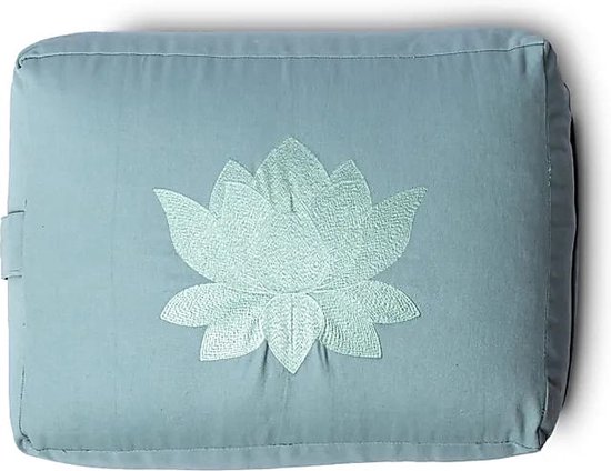 Yogi & Yogini - Meditatiekussen / bolster lotus rechthoekig biokatoen (OCS) - 38x28x13cm van Yogi & Yogini — afbeelding 3