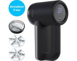 Auronic Elektrische Pluizenverwijderaar Pro - Pluizentondeuse - Accuduur 120 minuten - Oplaadbaar - LED display - Ontpluizer - Zwart