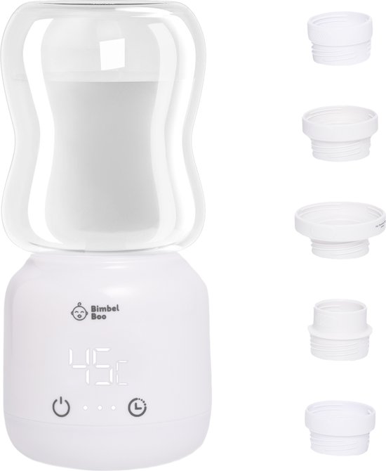 Kolvy® Flessenwarmer Voor Onderweg - Intelligente Flesverwarmer Bottle Warmer 4 Temperatuurniveaus Draadloos Inclusief 3 Adapters Usb Kolvy® Flessenwarmer Voor Onderweg - Intelligente Flesverwarmer Bottle Warmer 4 Temperatuurniveaus Draadloos Inclusief 3 Adapters Usb