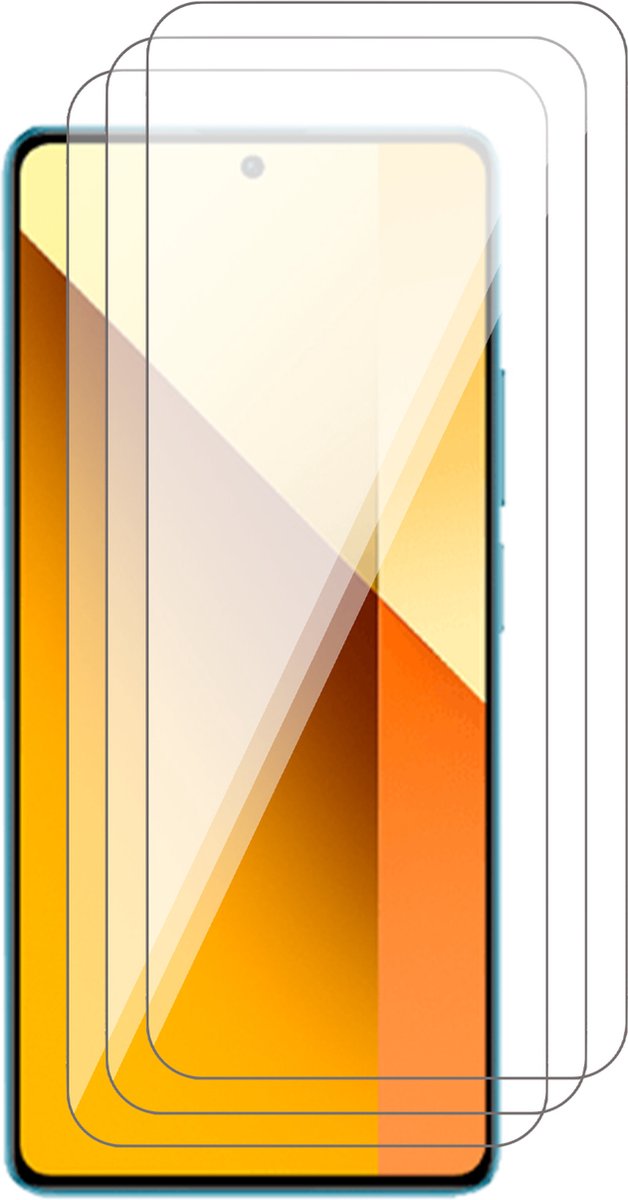 Screenprotector geschikt voor Xiaomi Redmi Note 13 5G - 3x Glas Screen Protector