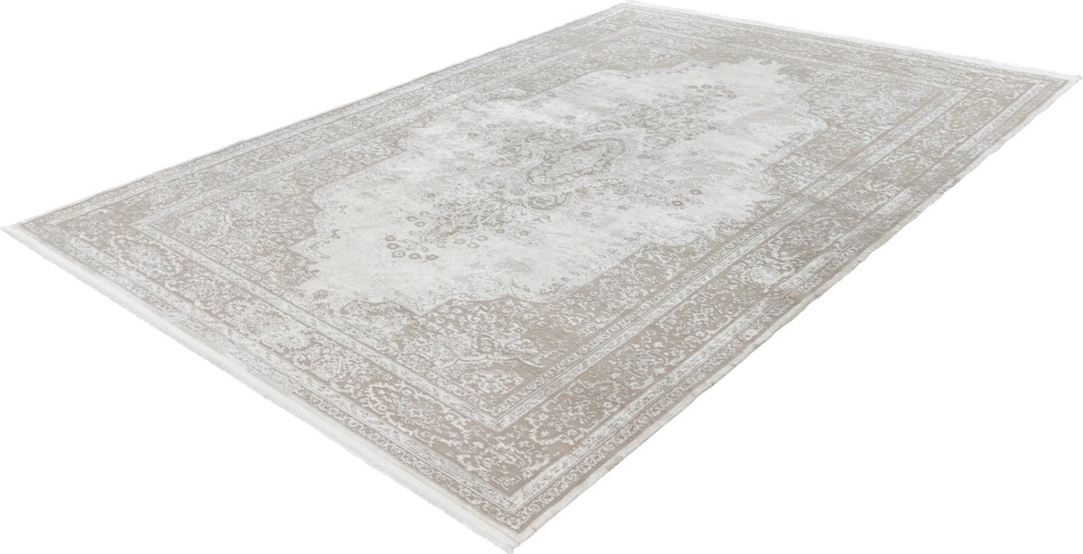 Pierre Cardin Elysee Lalee- Vintage - Super zacht - Shinny - acryl viscose - Vloerkleed – hotel sjiek - design tapijt fraai – modern designer Karpet - 80x150- Creme beige