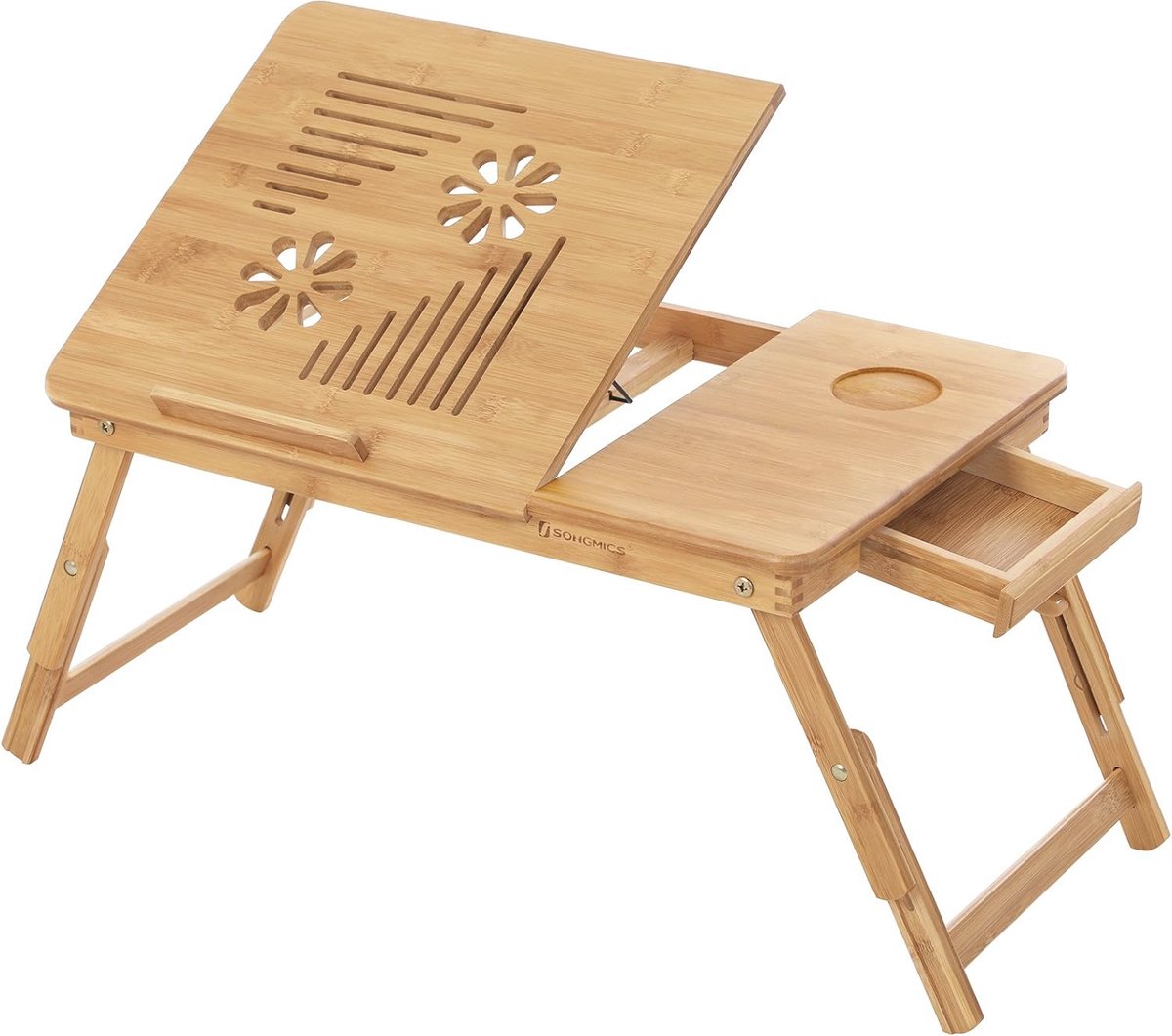 Verstelbare Opvouwbare Laptoptafel voor Lezen, Ontbijt en Tekenen - 55 x 35 cm