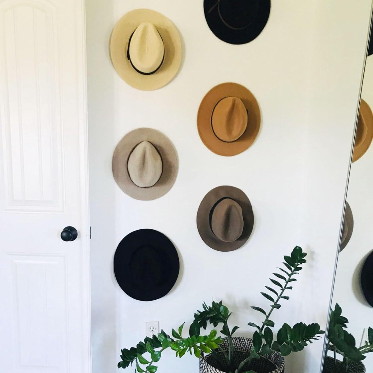 Kaphouders voor aan de muur - hoed-organizer met haken - hoedenrek wandmontage - kapkleerhanger kast - hoedopslag voor handtassen - stropdassen - 16 stuks