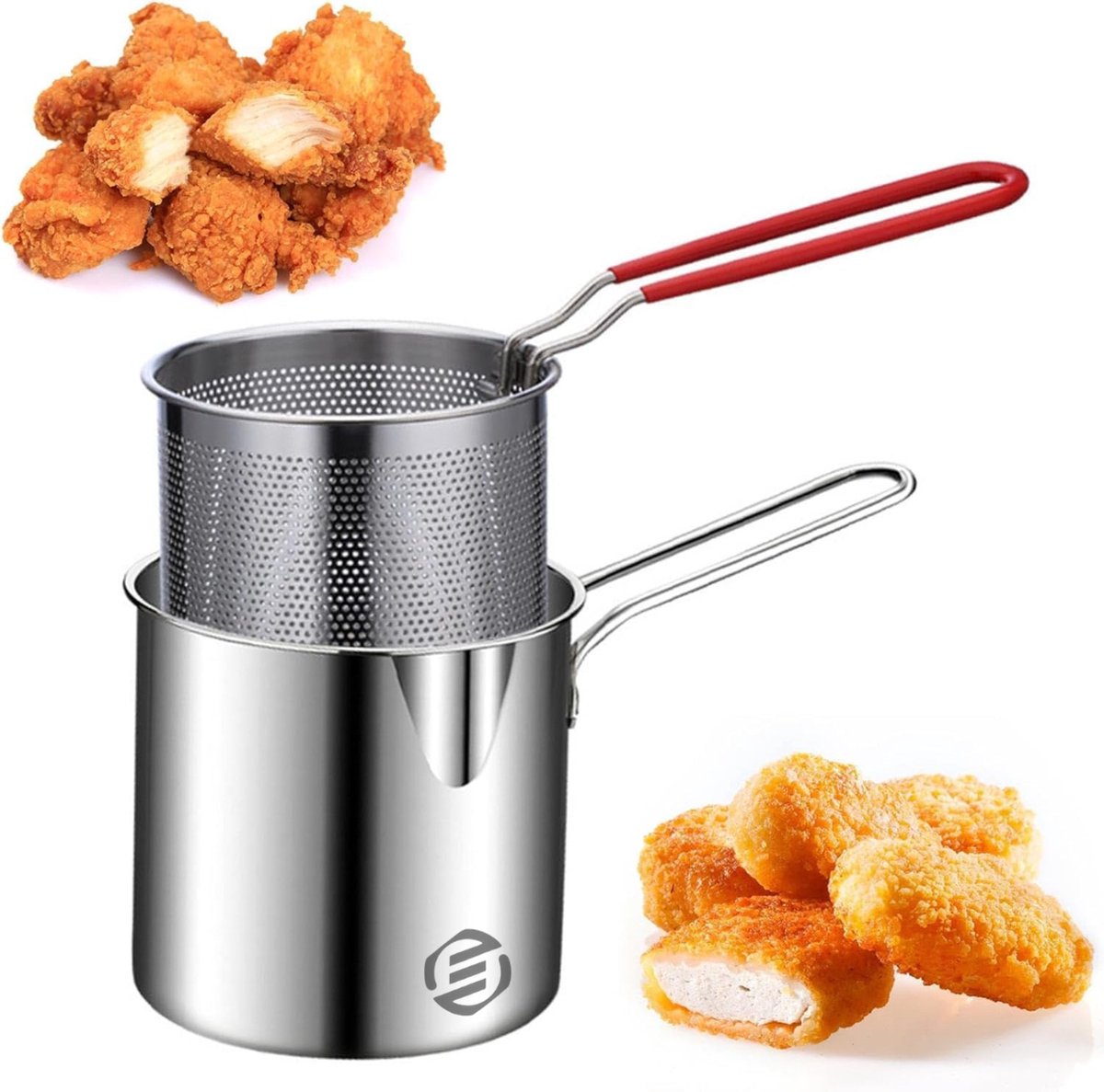 Equivera Oliebollenpan - Professionele Friteuse - Friteuse voor Oliebollen - Oliebollenmaker - Perfect voor Oud en Nieuw -