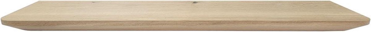 FLE - Wandplank eiken 80 bij 20 cm van 3 cm dik massief hout met verjongde facetrand
