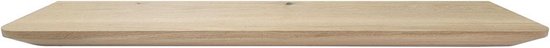 FLE - Wandplank eiken 80 bij 20 cm van 3 cm dik massief hout met verjongde facetrand