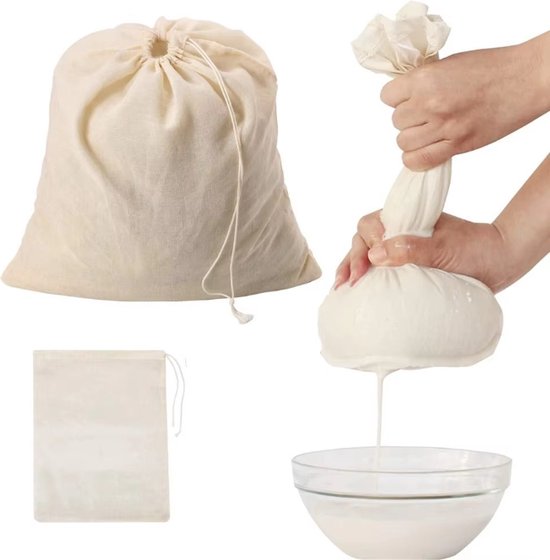 Scoby - Étamine / Tissu de passage - Tissu en maille pour tamiser et filtrer - Convient comme sac de lait de noix et tamis de passage - 20x30 cm