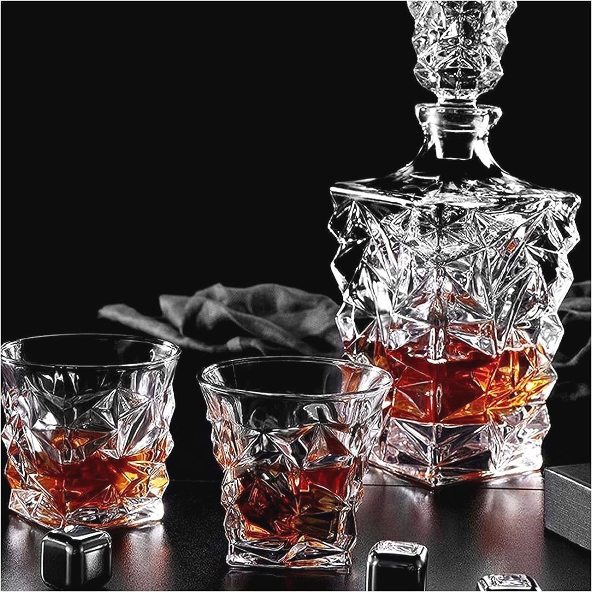 Elegante Glazen Karaf en Whiskyset - Perfect Cadeau voor Elke Gelegenheid