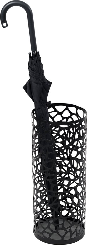 Porte-parapluie Yamazaki Umbrella Stand - Nest - Rond noir - acier inoxydable