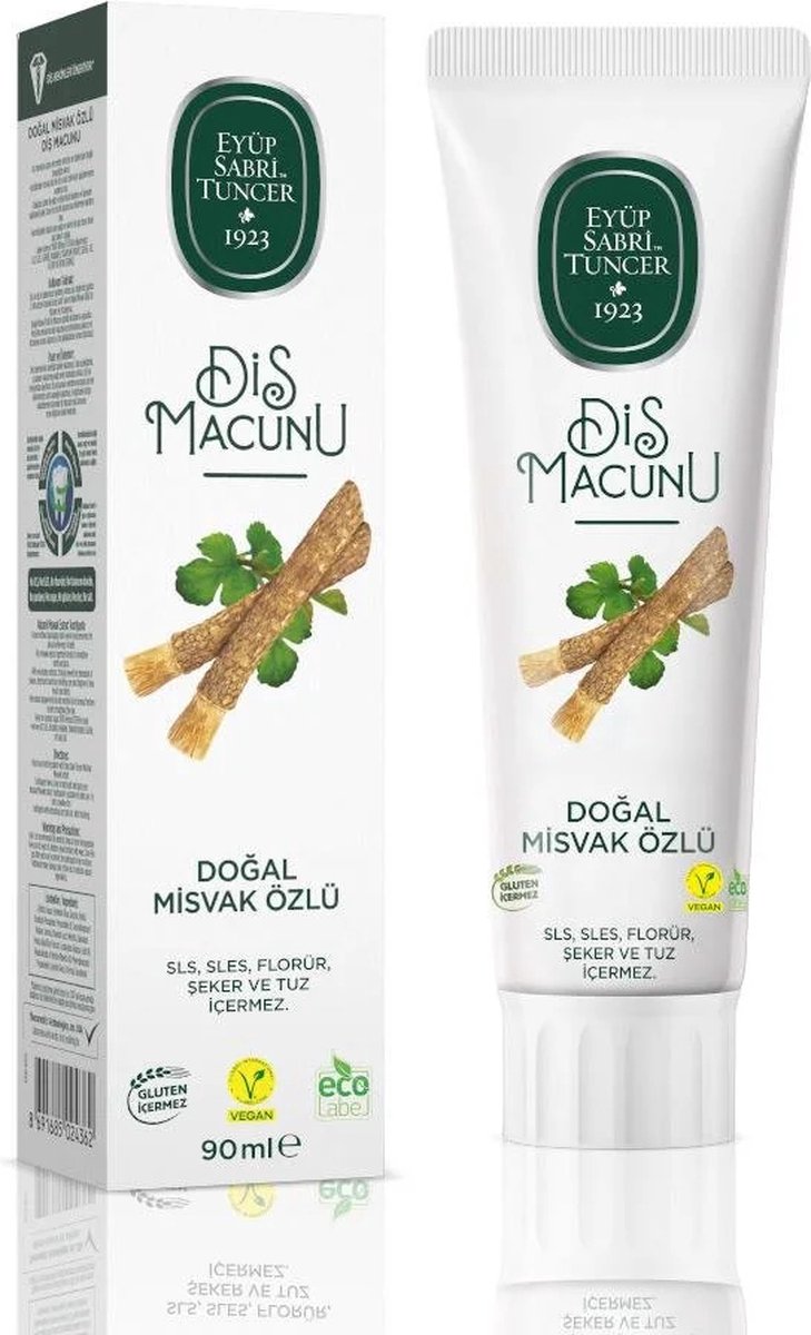 Goedkoopste Eyüp Sabri Tuncer – 100 Plantaardige Tandpasta met Natuurlijke Misvak – 90 ml – 100 Vegan – Glutenvrij