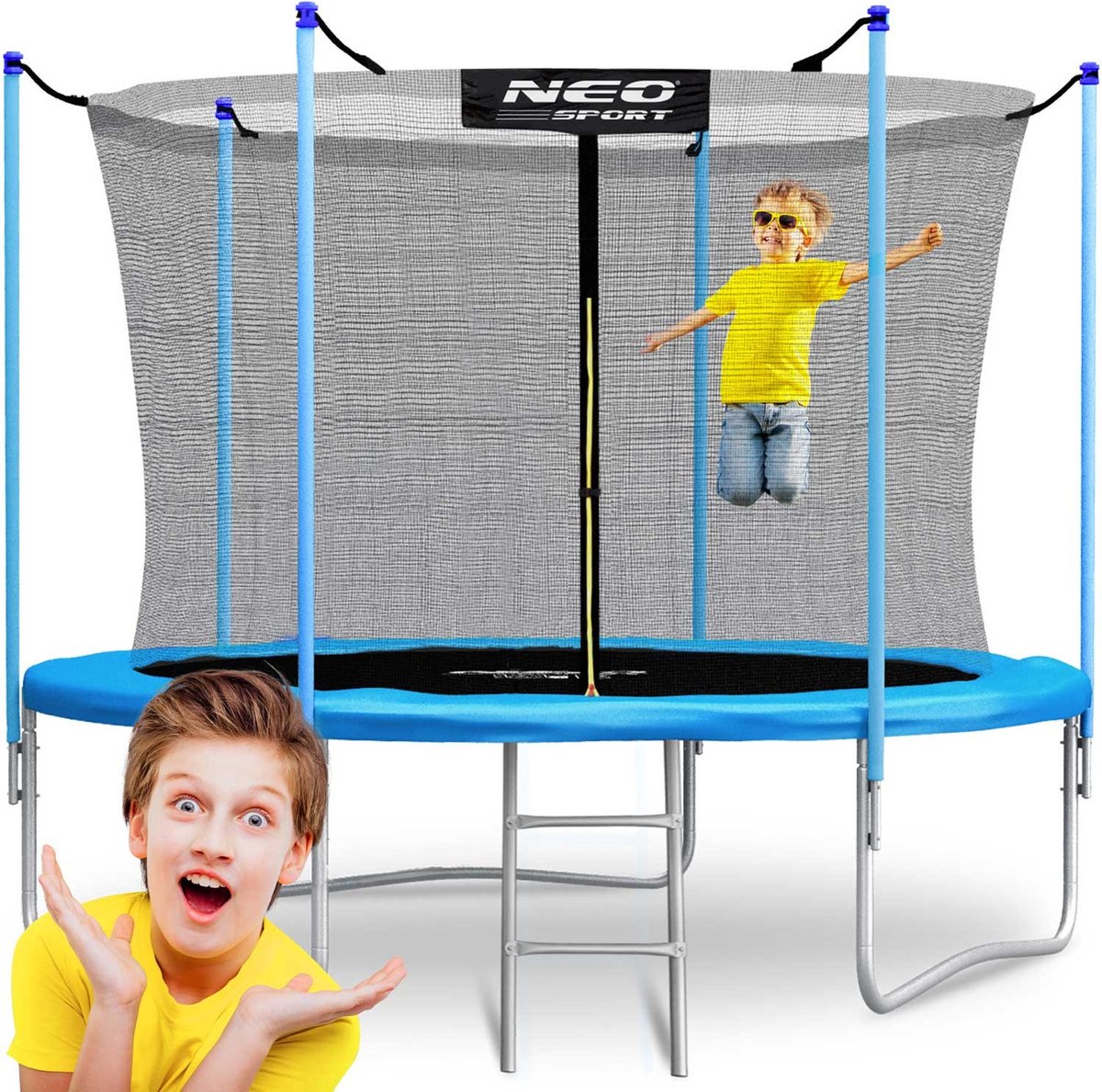 Tuintrampoline 10ft/312cm met binnennet en ladder Neo-Sport