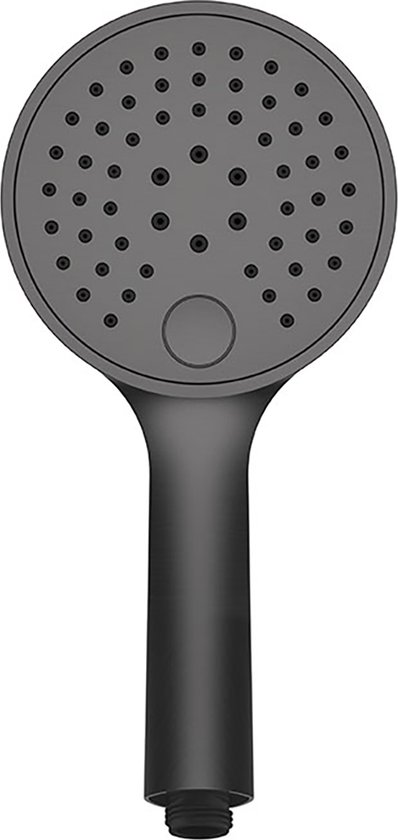Ben Push Handdouche - 3 Straalsoorten - 12cm - Geborsteld Zwart