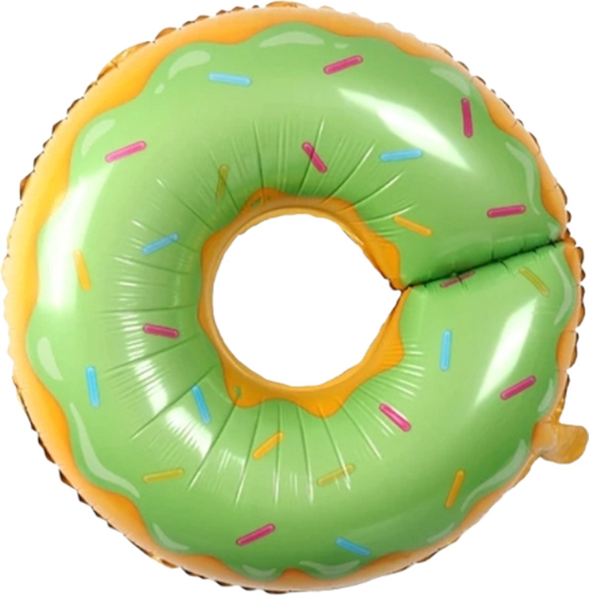 Folieballon - donut - groen - 55x55cm