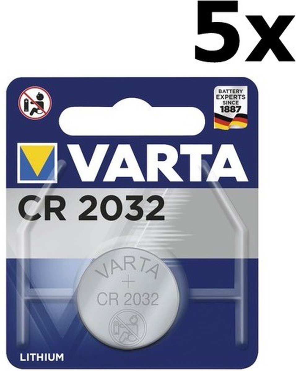 Varta CR2032 230mAh 3V Lithium batterij - 5 Stuks