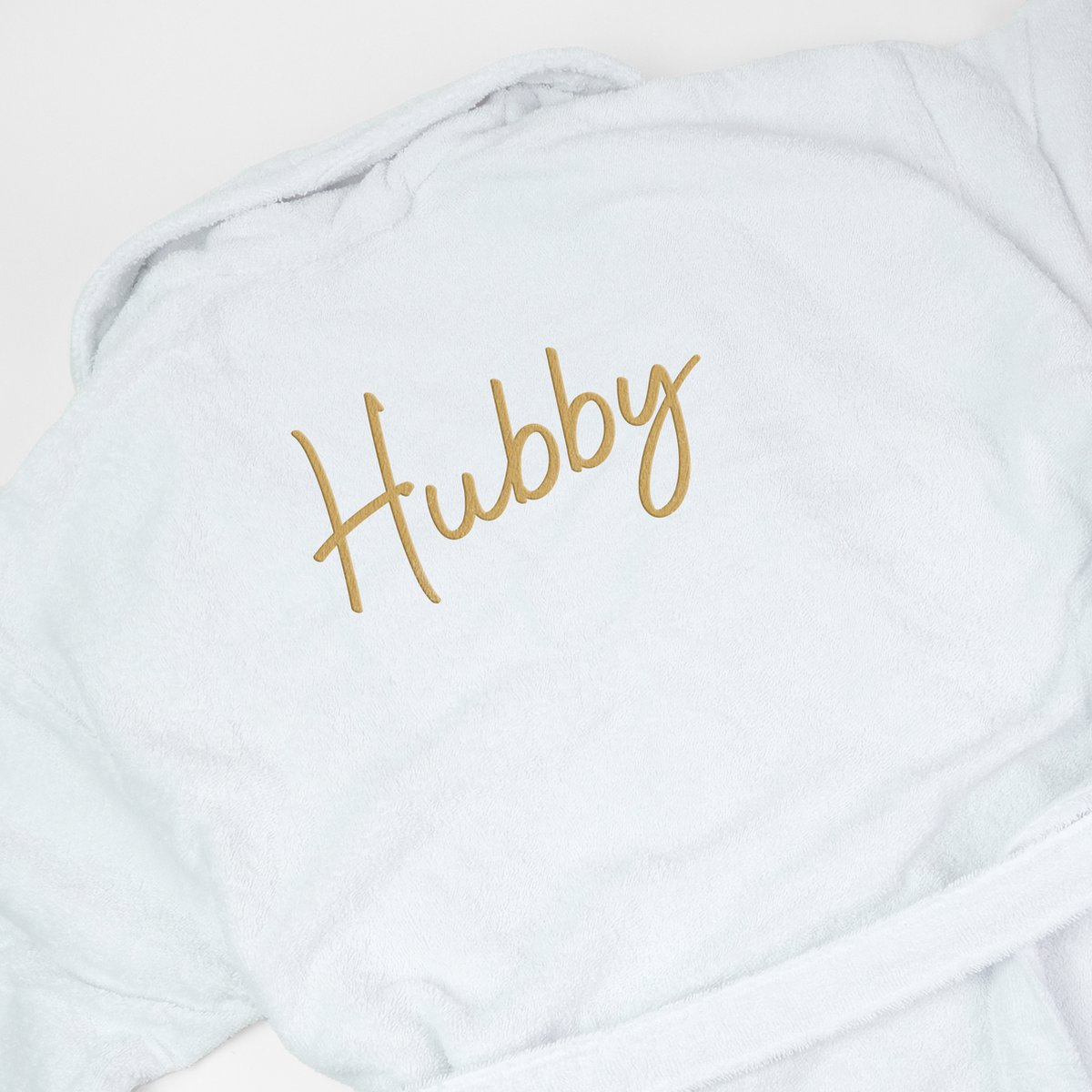 Badjas - HOGE KWALITEIT - HUBBY - badmantel - badjas man - badjas heren - badstof - 100% katoen - huwelijk - trouw - cadeau - kado - vaderdag - verjaardag - pensioen - papa - Kerst - maat L/XL