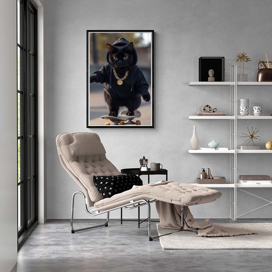 grappig graffiti aap leeuw hond kat poster grappig dier zingen roken gek afdrukken pop kunst poster graffiti dieren muur kunst woonkamer kamer heup hop studio muur decor K24116