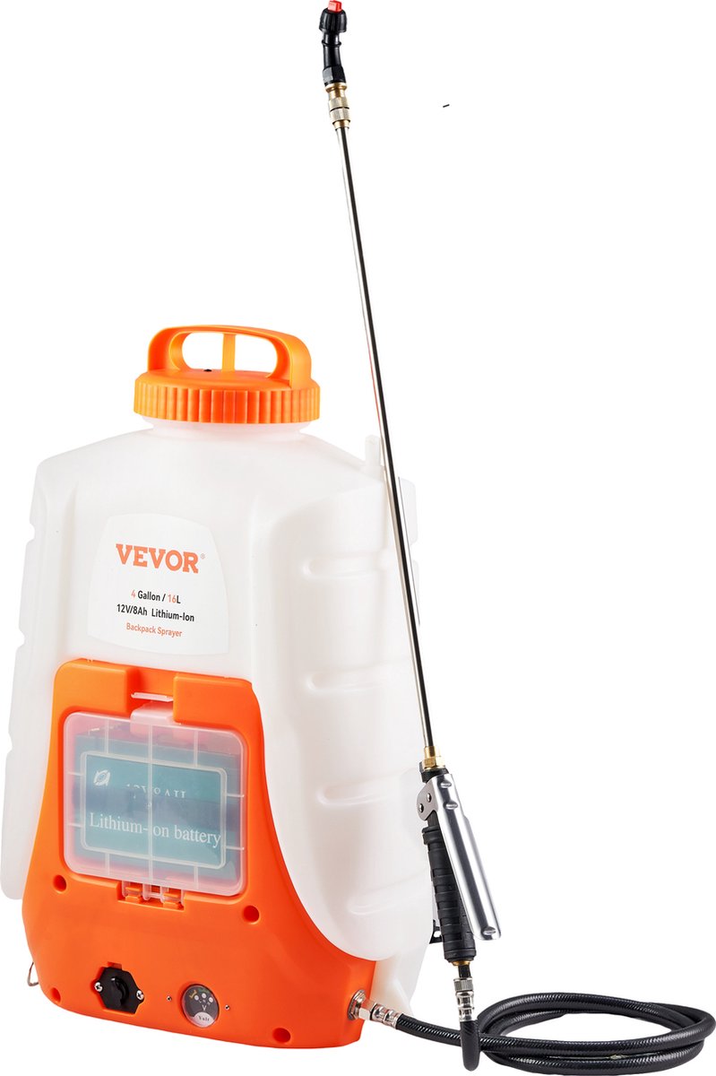 VEVOR Tuinsproeier Sprayer Accu Rugspuit 15L Drukspuit Sproeier Kunstmestspuit