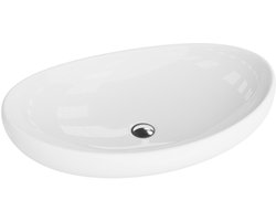 Domino LAVITA opbouw wastafel Barco opbouw wastafel Oval wastafel zonder overloop en Hahnloch van hochwertigem porselein Waschtisch modern Badkeramik