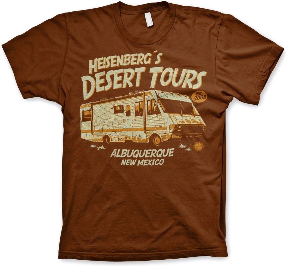 Breaking Bad Heisenberg's Desert Tours T-Shirt Brown-2XL
