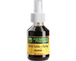 Reniers Fishing Gold Line Spray 100ml – Onverdunde Attractieve Aasspray - Smaak : Shelfish