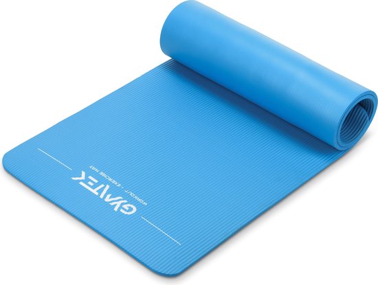Gymtek® Yogamat 1cm - 180x61cm - Trainingsmat voor Pilates, Yoga & Fitness - Antislip Yoga Mat