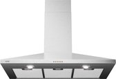 Bol.com ETNA AP490RVS - Schouwkap RVS - 90cm - 3 Snelheden - 2 LED spots - Afzuiging naar buiten of als recirculatie aanbieding