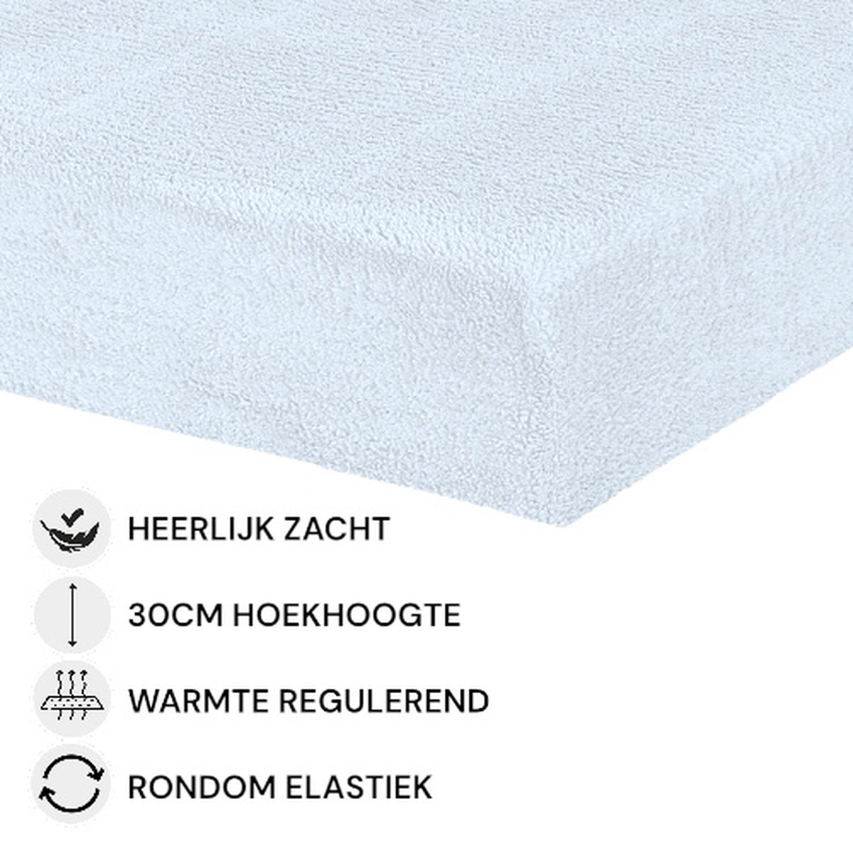 Husch - Teddy Fleece Hoeslaken - 160x200 - Wit