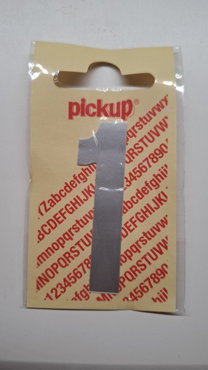 2 x Pickup plakcijfer Nobel 60 mm - zilver 1