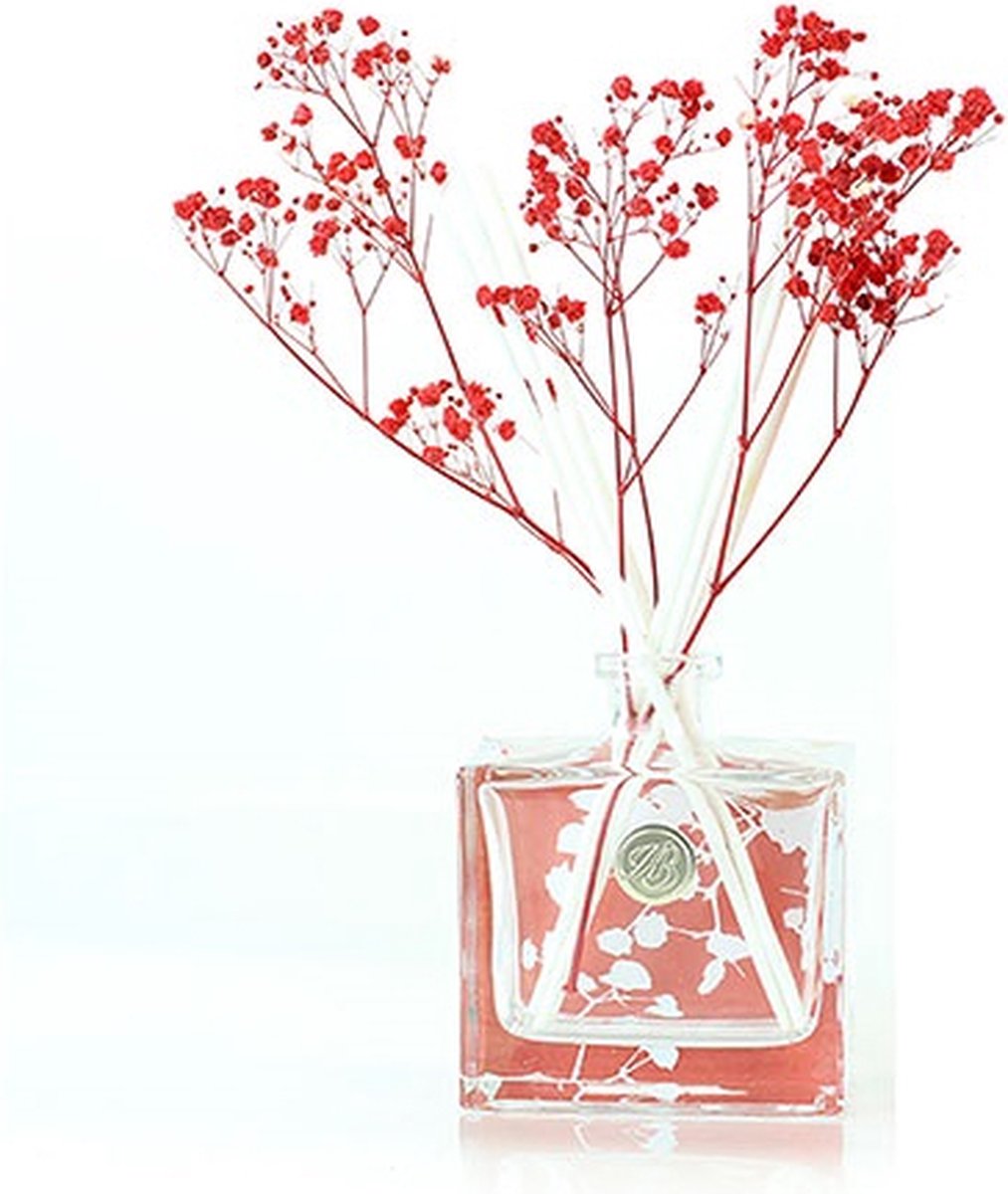 (N) Winter Rose & Jasmine Geurstokje rood-L9,5B4,75H11,1CM